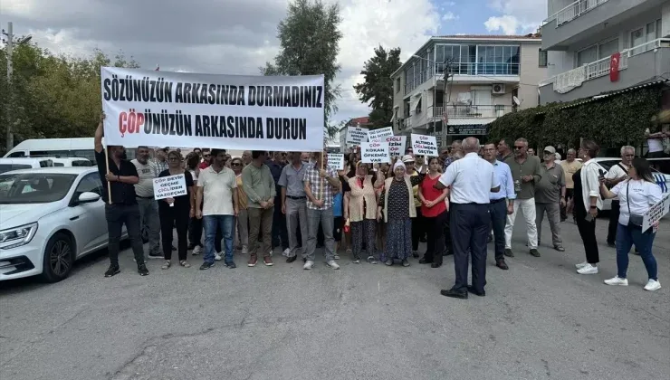 İzmir’de Çiğli Muhtarlarından Çöp Tesisi Protestosu