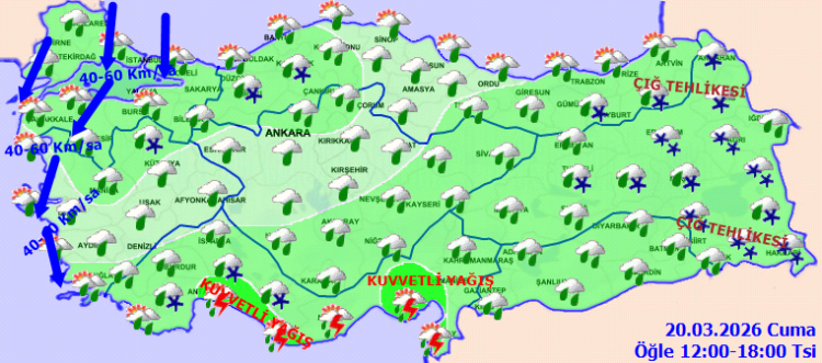 Bölgelerde Yoğun Yağış, Kuvvetli Rüzgar ve Bakanlık Uyarılarıyla Dikkat Ön Planda