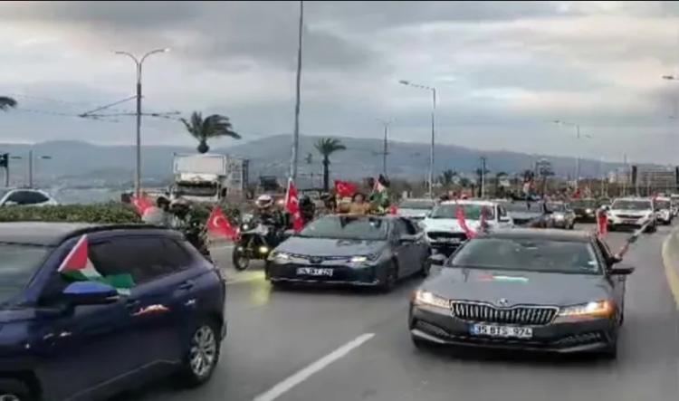 İzmir’de Sivil Toplumdan Güçlü Mesaj: Filistin İçin Araç Konvoyu ve Net Tavır