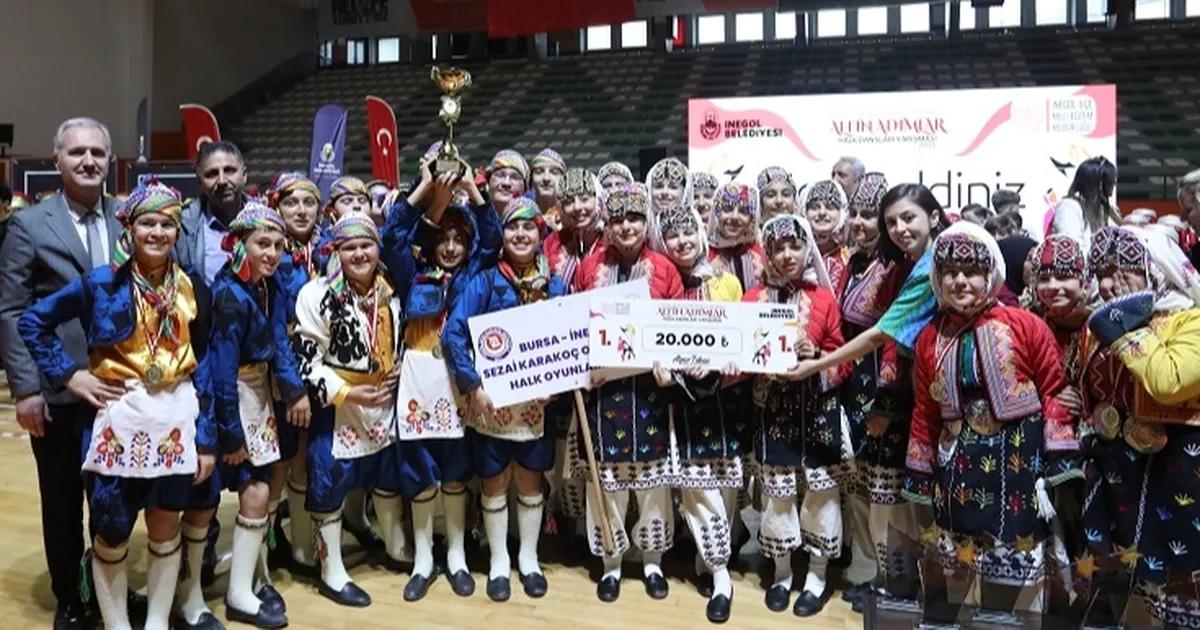 Altın Adımlar Halk Dansları Yarışması Coşkusu İnegöl’de Zirveye Taşındı