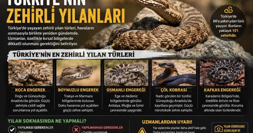 Ilüzyon Yılan Alarmı: Türkiye’de Zehirli Türler ve Hayatta Kalma İpuçları