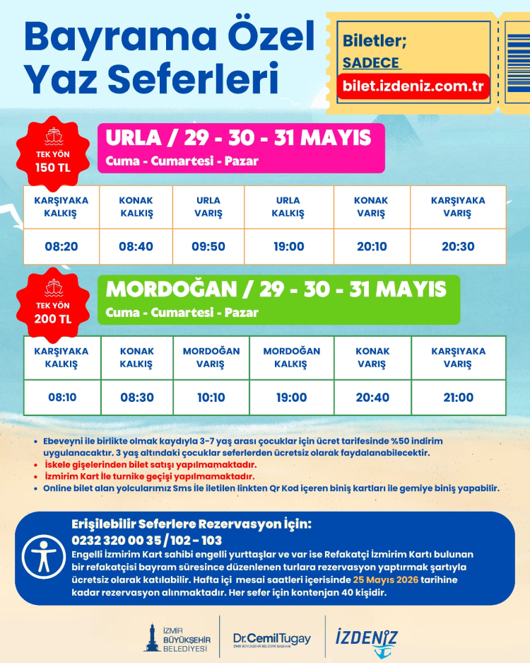 Kurban Bayramı Özel Gemi Seferleriyle İzdeniz Yepyeni Bir Yaz Deneyimi Sundu: Urla ve Mordoğan’a Gönül Açan Yolculuklar Başlıyor