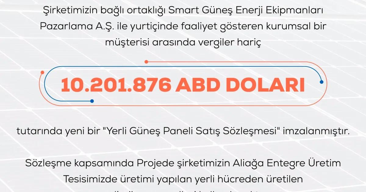 Smart Güneş Teknolojileri: Yerli Üretimle Güneş Paneli Satış Sözleşmesi ve Entegre Üretim Kapasitesi