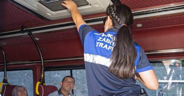 İzmir’de Sıcaklarla Mücadele: Klima Denetimlerinde Hız Kesilmiyor; Yolcu Güvenliği ve Konforu Ön Planda