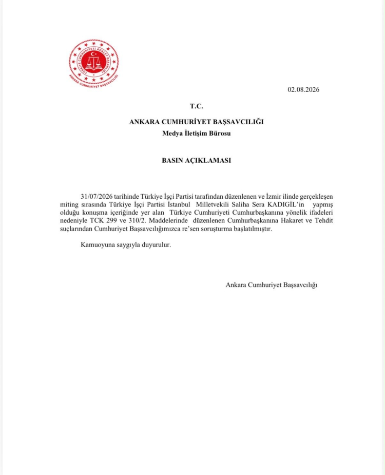 Kadına Yönelik Hakaret Gündemde: Saliha Sera Kadıgil Hakkında Resen Soruşturma