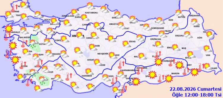 Türkiye Genelinde Hava Durumu: Sıcaklıklar Şaşırtıcı Zirvelerde, Sağanaklar ve Gök Gürültülü Yağışlar Bazı Bölgelerde Bekleniyor