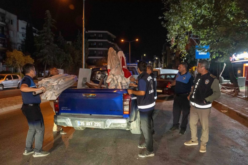 Kamuya Adalet: Çamdibi’nde Gece Denetimiyle Kaldırımlar ve İşletmeler Tek Tek Gözden Geçirildi