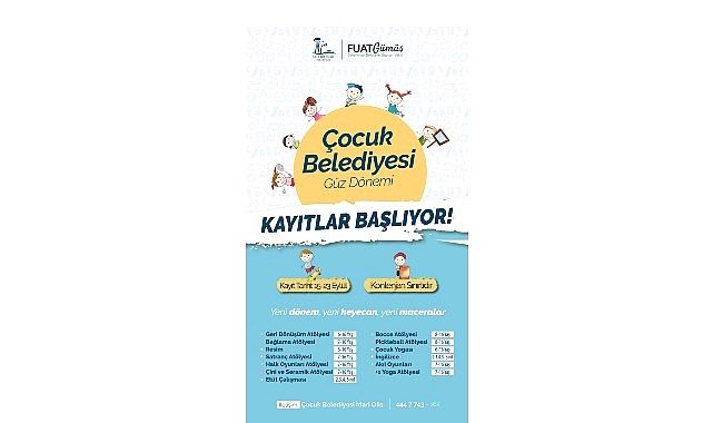 Seferihisar’da Çocuk Belediyemizle Geleceğe Büyük Adımlar: Güz Dönemi Atölyeleri Kayıtları Başladı